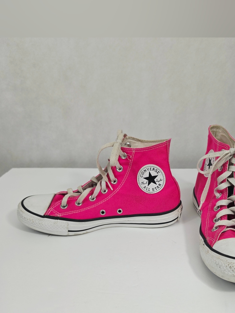 Converse Allstar Hot Pink Hightop Sneakers - Picture 3 of 6